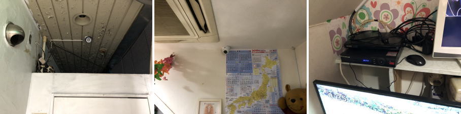 大阪市浪速区の店舗での防犯カメラ設置工事2