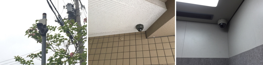 西宮市のマンションでの防犯カメラ設置工事3