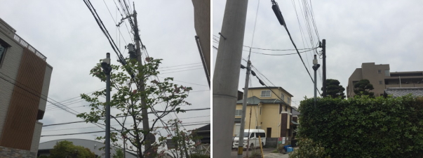 西宮市のマンションでの防犯カメラ設置工事4