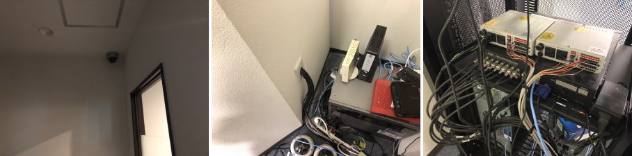 大阪市中央区の会社事務所での防犯カメラ移設工事4