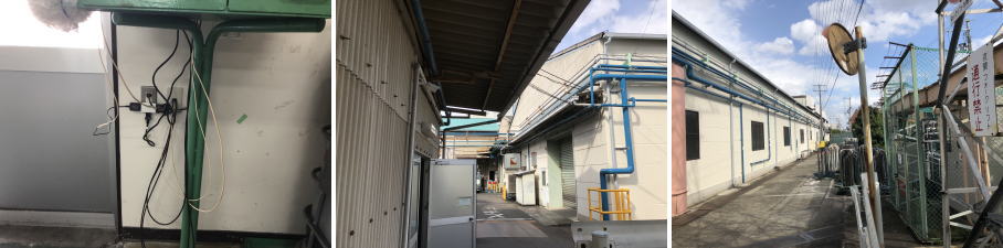 京都市右京区の工場での防犯カメラ設置工事4