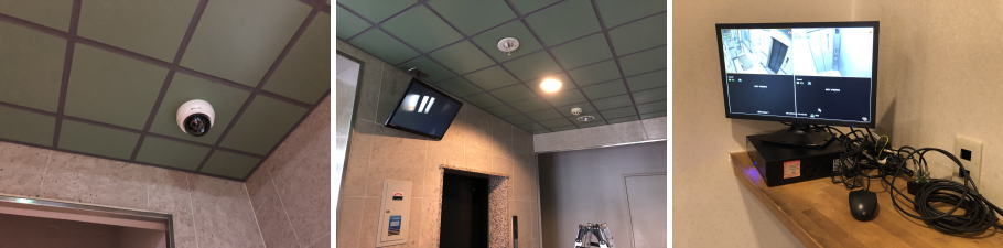 大阪市浪速区のマンションでの防犯カメラ設置工事2