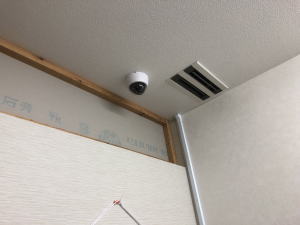 姫路市の病院・クリニックでの防犯カメラ設置工事1