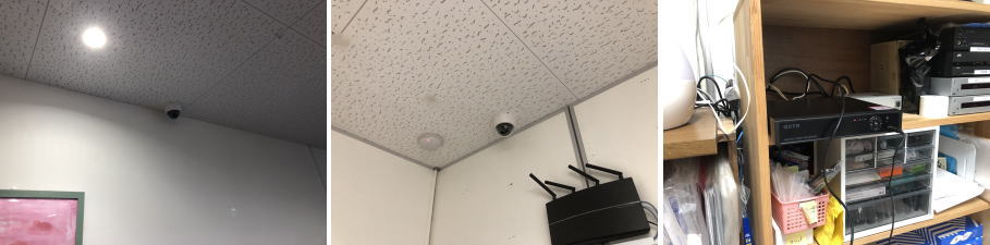 加古郡稲美町の病院・クリニックでの防犯カメラ設置工事3