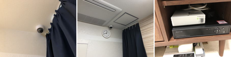 西宮市の病院・クリニックでの防犯カメラ設置工事3