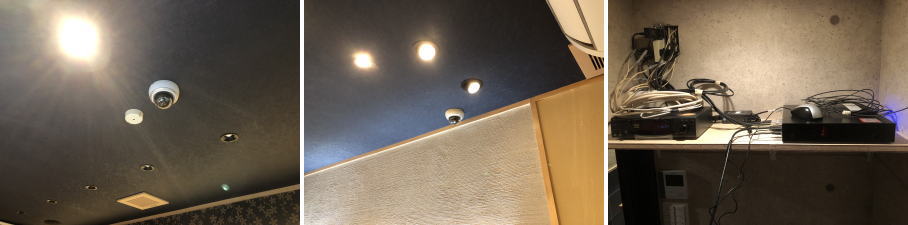 大阪市中央区の飲食店での防犯カメラ設置工事2