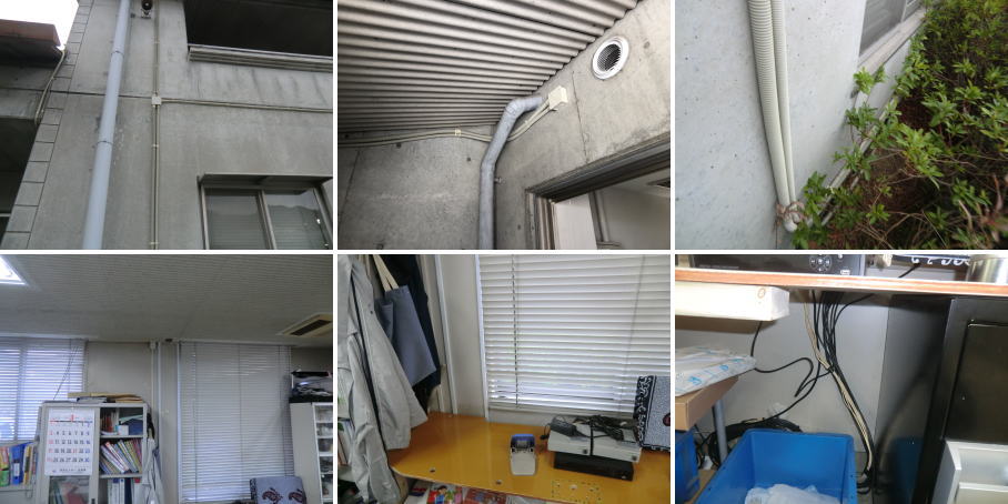 交野市の福祉施設での防犯カメラ増設工事事例4