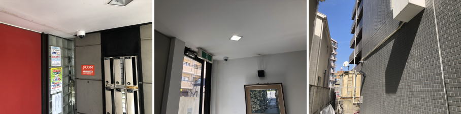 大阪市東淀川区のマンションでの防犯カメラ設置工事3