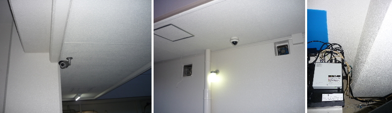 堺市のマンションでの防犯カメラ設置工事3