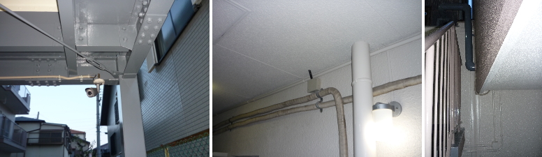 堺市のマンションでの防犯カメラ設置工事4