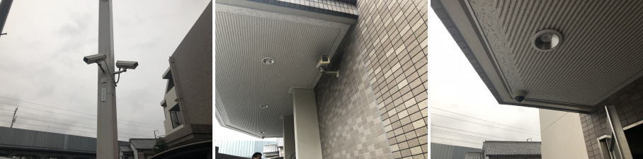 大阪市東淀川区のマンションでの防犯カメラ設置工事2