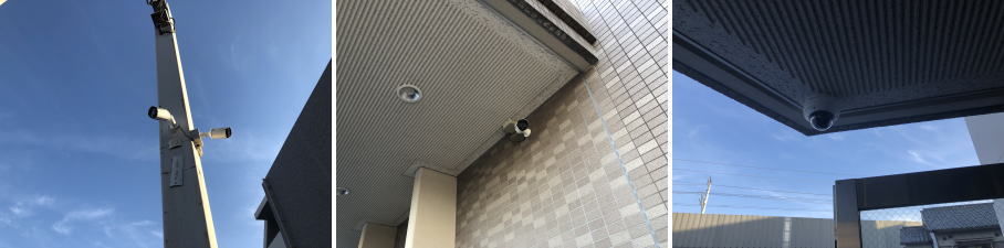 大阪市東淀川区のマンションでの防犯カメラ設置工事3