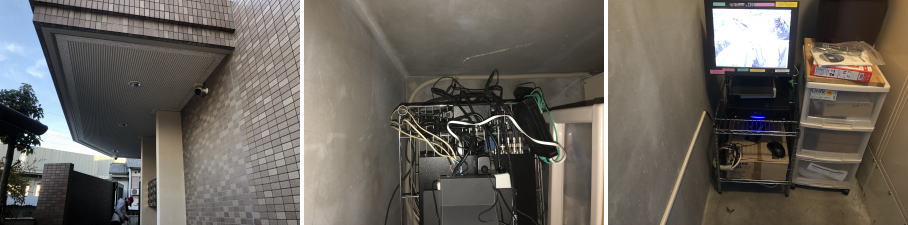 大阪市東淀川区のマンションでの防犯カメラ設置工事4