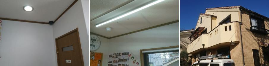 宇治市の病院・クリニックでの防犯カメラ設置工事2