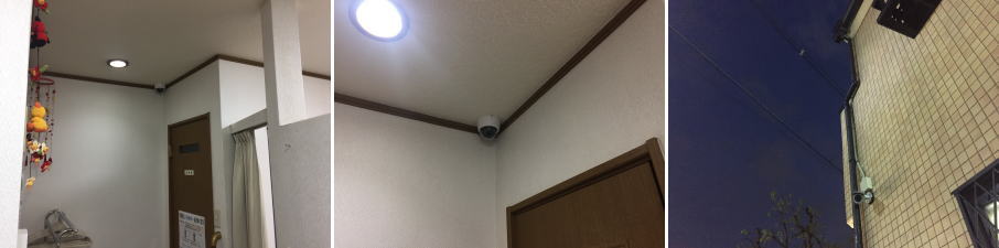 宇治市の病院・クリニックでの防犯カメラ設置工事3