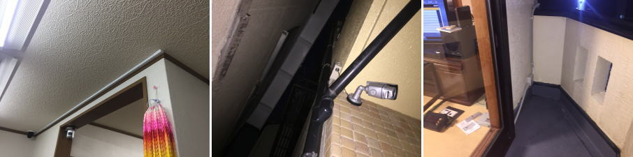 宇治市の病院・クリニックでの防犯カメラ設置工事4