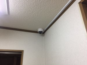 宇治市の病院・クリニックでの防犯カメラ設置工事1