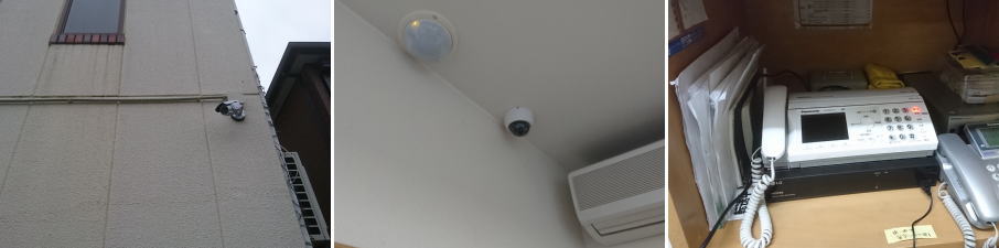 宇治市の病院・クリニックでの防犯カメラ設置工事3