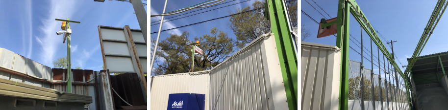 大阪市西成区の建設資材置場の防犯カメラ設置工事4