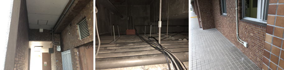 西宮市の市営住宅での防犯カメラ設置工事4