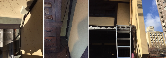 京都市中京区の個人住宅での防犯カメラ設置工事4