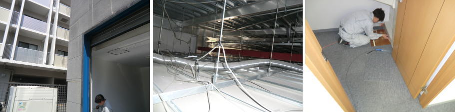 吹田市の会社事務所での防犯カメラ＋自主機械警備システム設置工事の事例2