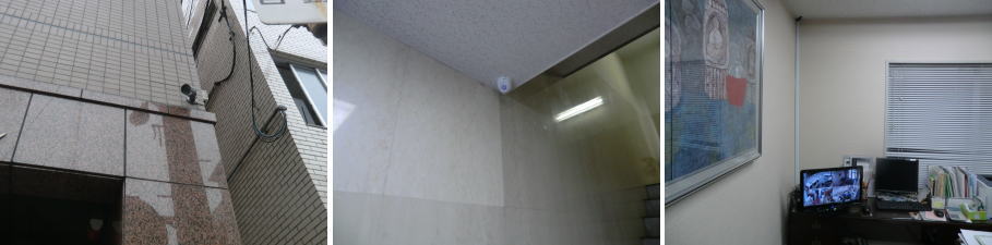 大阪市西区の会社事務所での防犯カメラ設置工事3