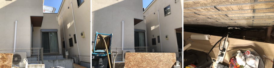 豊中市の住宅での防犯カメラ設置工事2