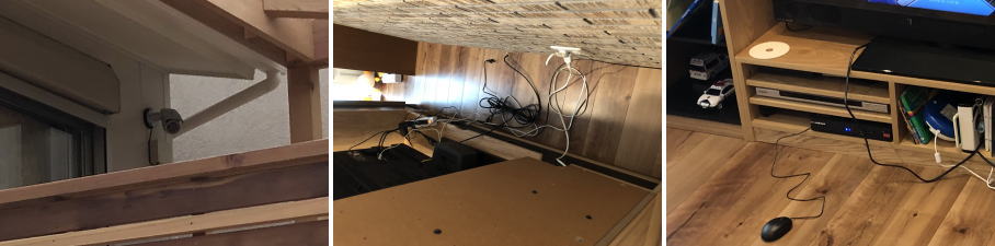 豊中市の住宅での防犯カメラ設置工事4