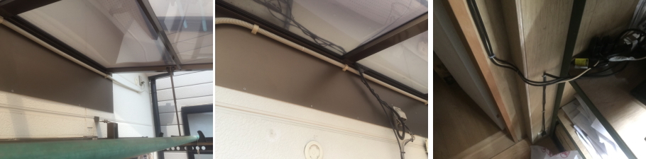 京都市伏見区の鉄工所様の防犯カメラ設置工事4