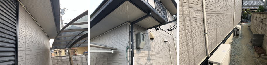 和泉市の住宅での防犯カメラ設置工事4