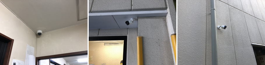 吹田市の産廃業者様の防犯カメラ設置工事3