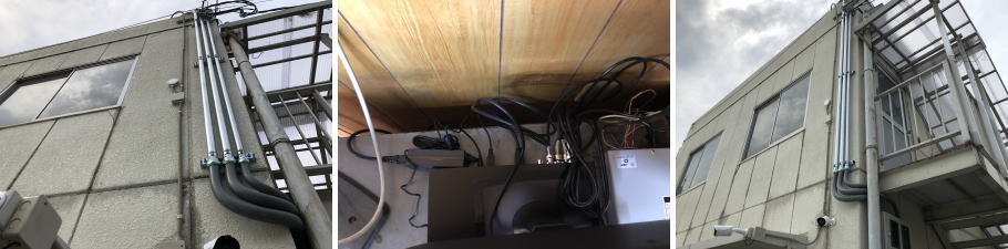 大阪市西成区の建設資材置場の防犯カメラ設置工事4