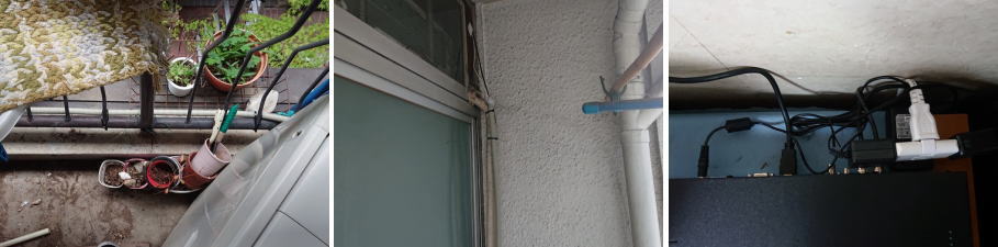 大阪市城東区の住宅での防犯カメラ設置工事4