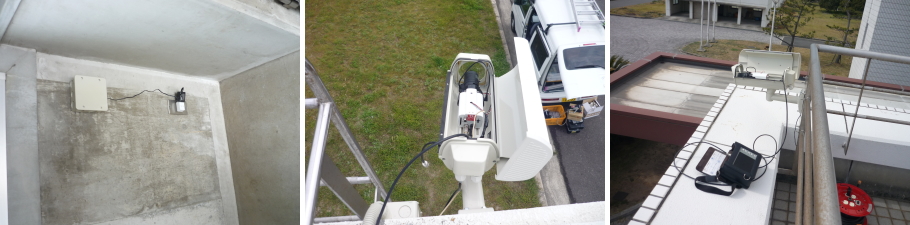 大阪府泉南市の水道施設での防犯カメラ設置工事4