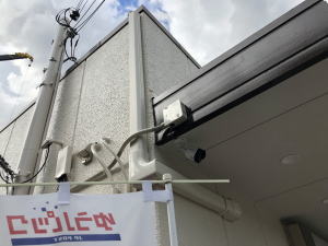 豊中市の商店での防犯カメラ設置工事2