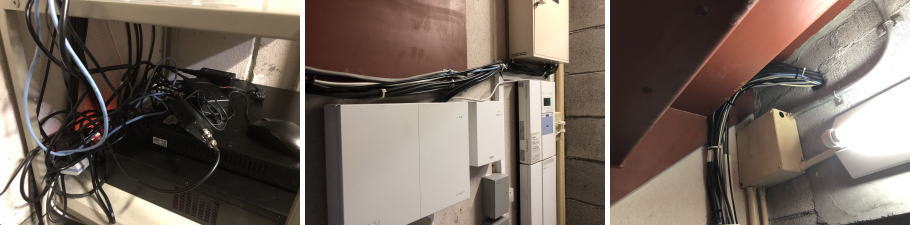 大阪市東淀川区のマンションでの防犯カメラ設置工事4