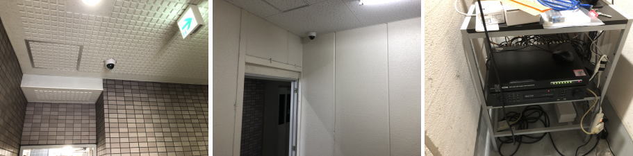 堺市堺区のマンションでの防犯カメラ設置工事3