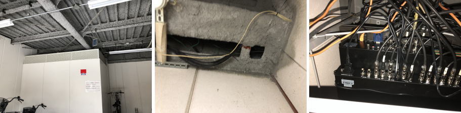 堺市堺区のマンションでの防犯カメラ設置工事4