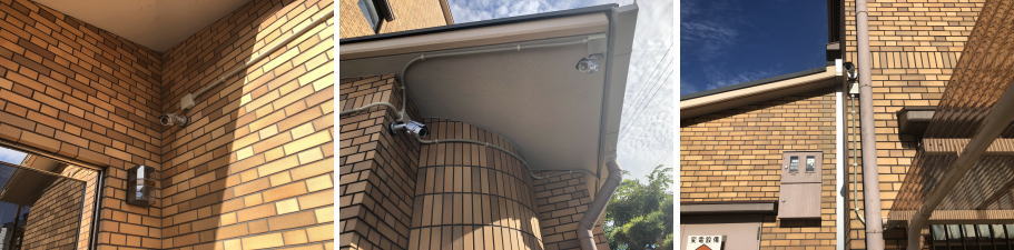 寝屋川市のマンションでの防犯カメラ設置工事3