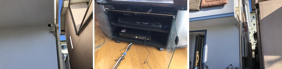 和泉市の住宅での防犯カメラ設置工事3