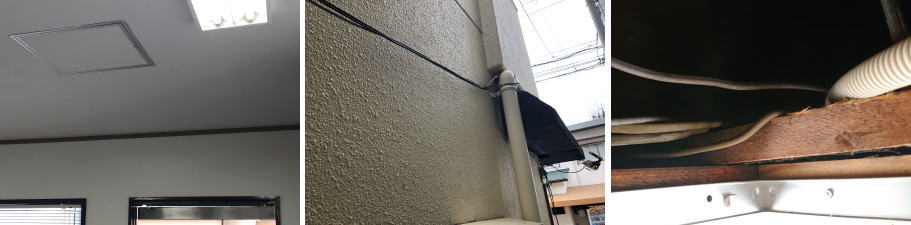 大阪市東淀川区の企業の事務所での防犯カメラ設置工事2