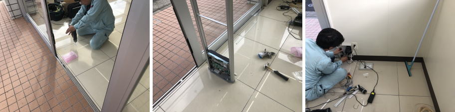姫路市の店舗での防犯ゲート設置工事4