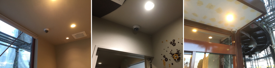 大阪市旭区の歯科医院での防犯カメラ設置工事2