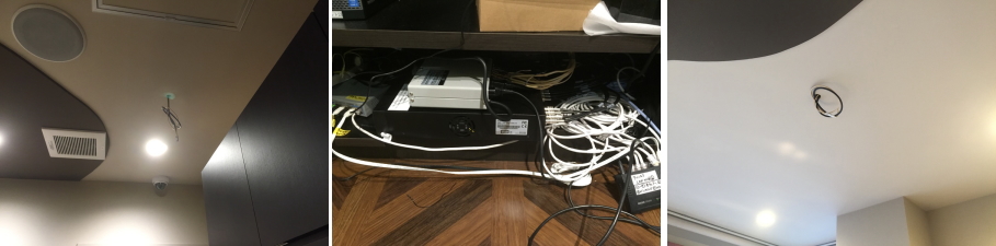 大阪市旭区の歯科医院での防犯カメラ設置工事3