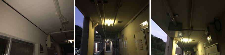 京都市伏見区の市営住宅での防犯カメラ設置工事4