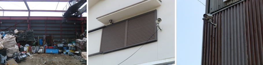 大和高田市の産廃業者様の防犯カメラ設置工事2