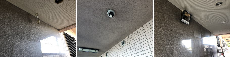 豊中市の賃貸マンションでの防犯カメラ設置工事2