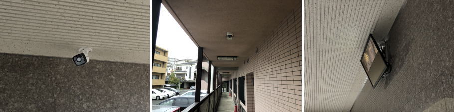豊中市の賃貸マンションでの防犯カメラ設置工事3