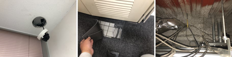 大阪市浪速区の企業の事務所での防犯カメラ設置工事2